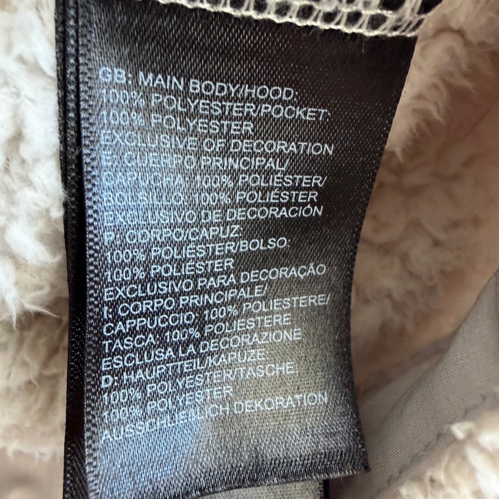 The North Face Womens Campshire Sherpa Fleece Quarter Zip Hoodie White Small P - Picture 9 of 9